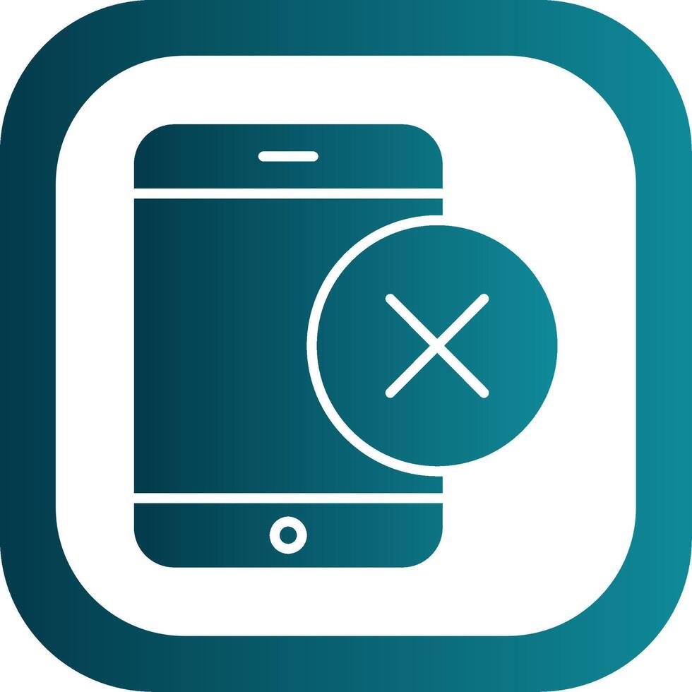 Smartphone Glyph Gradient Corner Icon vector