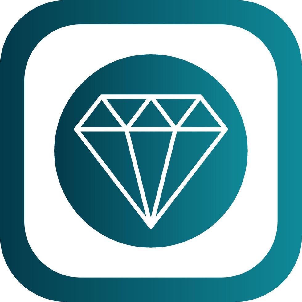 Diamond Glyph Gradient Corner Icon vector