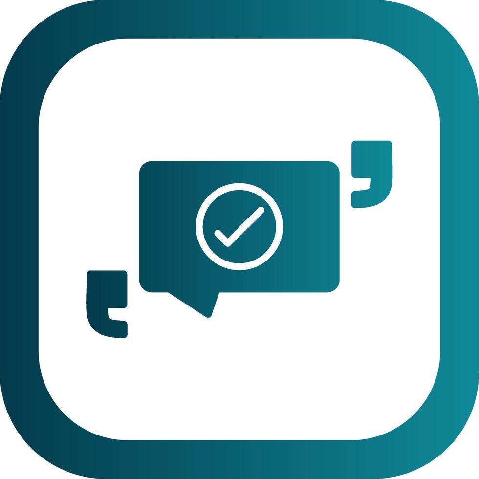 Quotation Glyph Gradient Corner Icon vector