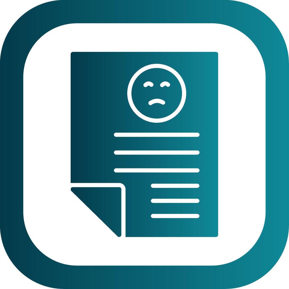Bad Review Glyph Gradient Corner Icon vector