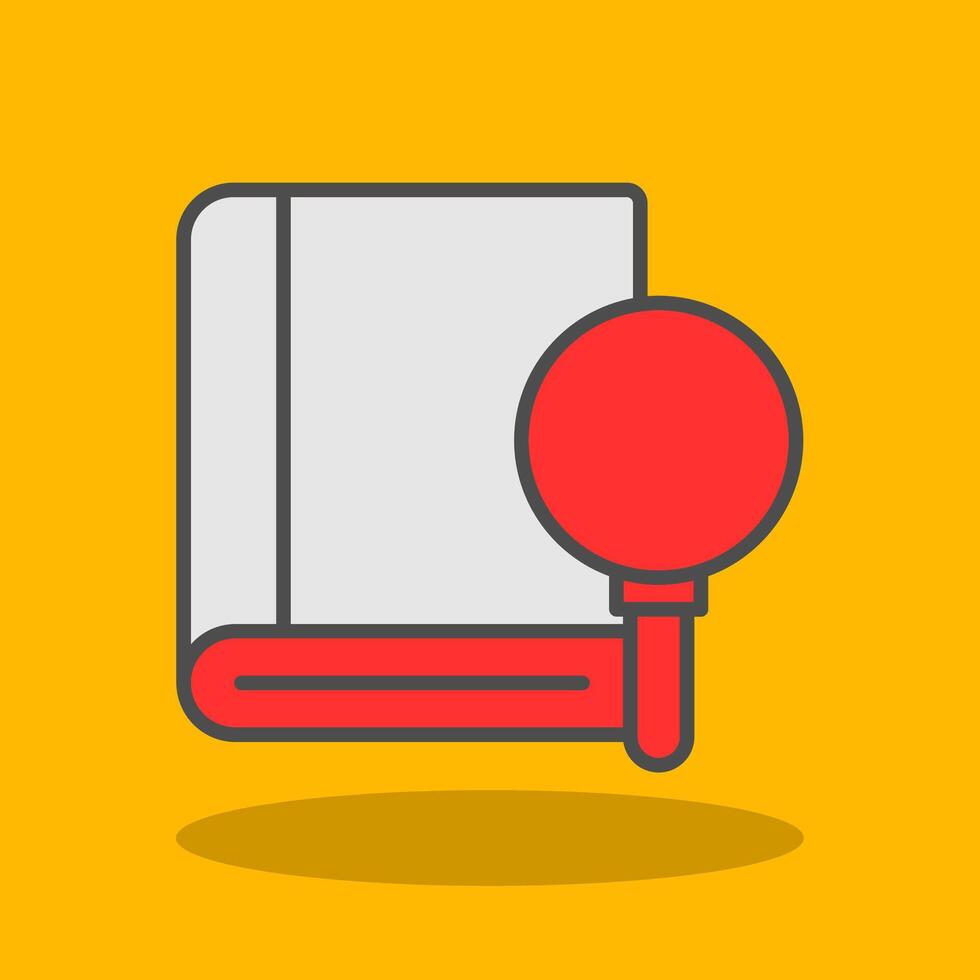 Know How Filled Shadow Icon vector
