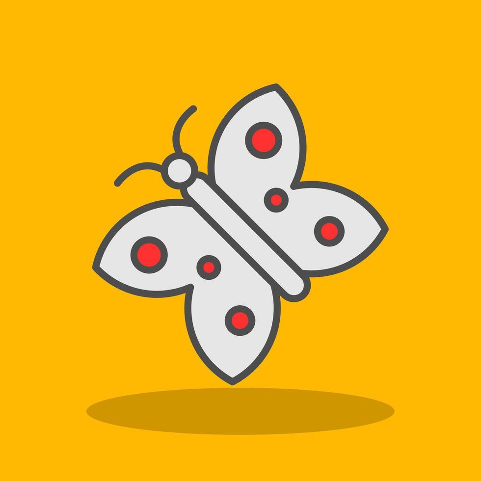 Butterfly Filled Shadow Icon vector