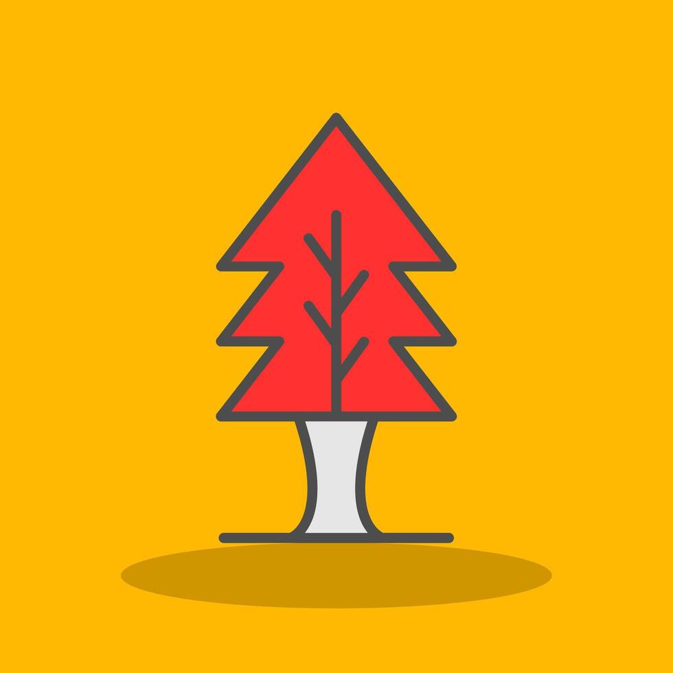 Tree Filled Shadow Icon vector