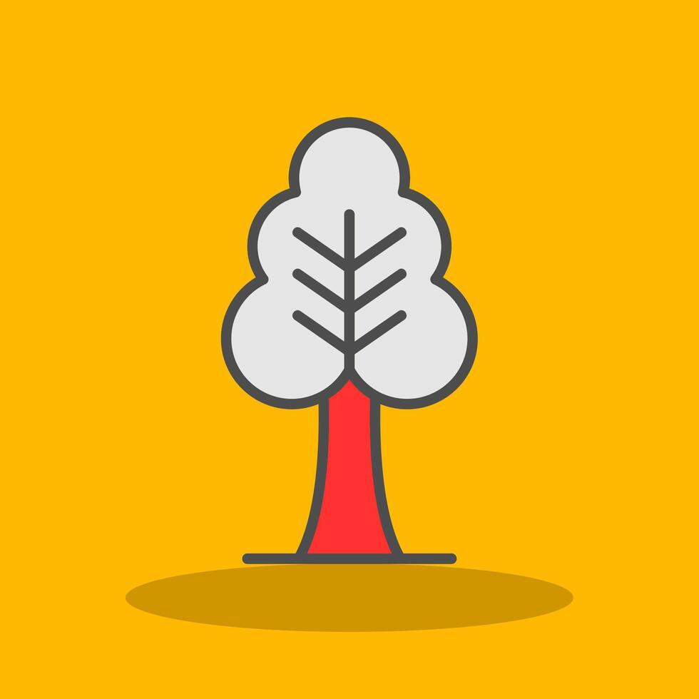 Tree Filled Shadow Icon vector