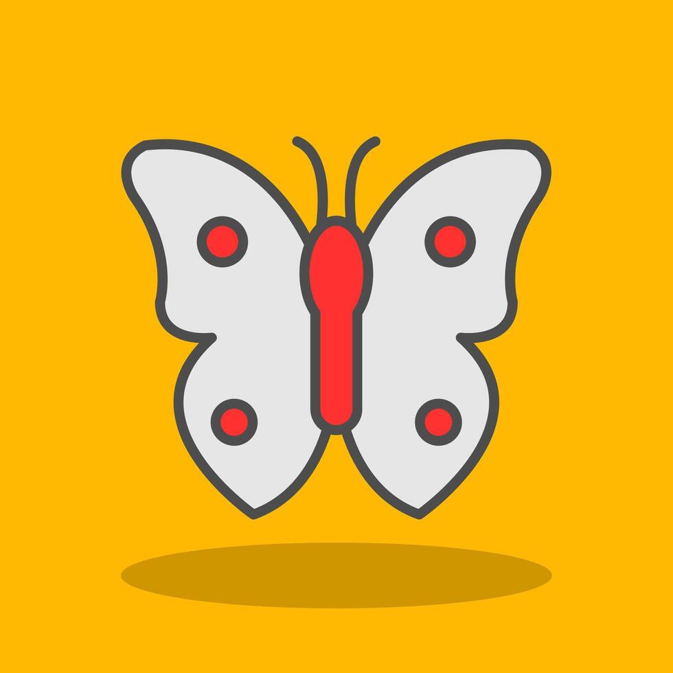 Butterfly Filled Shadow Icon vector