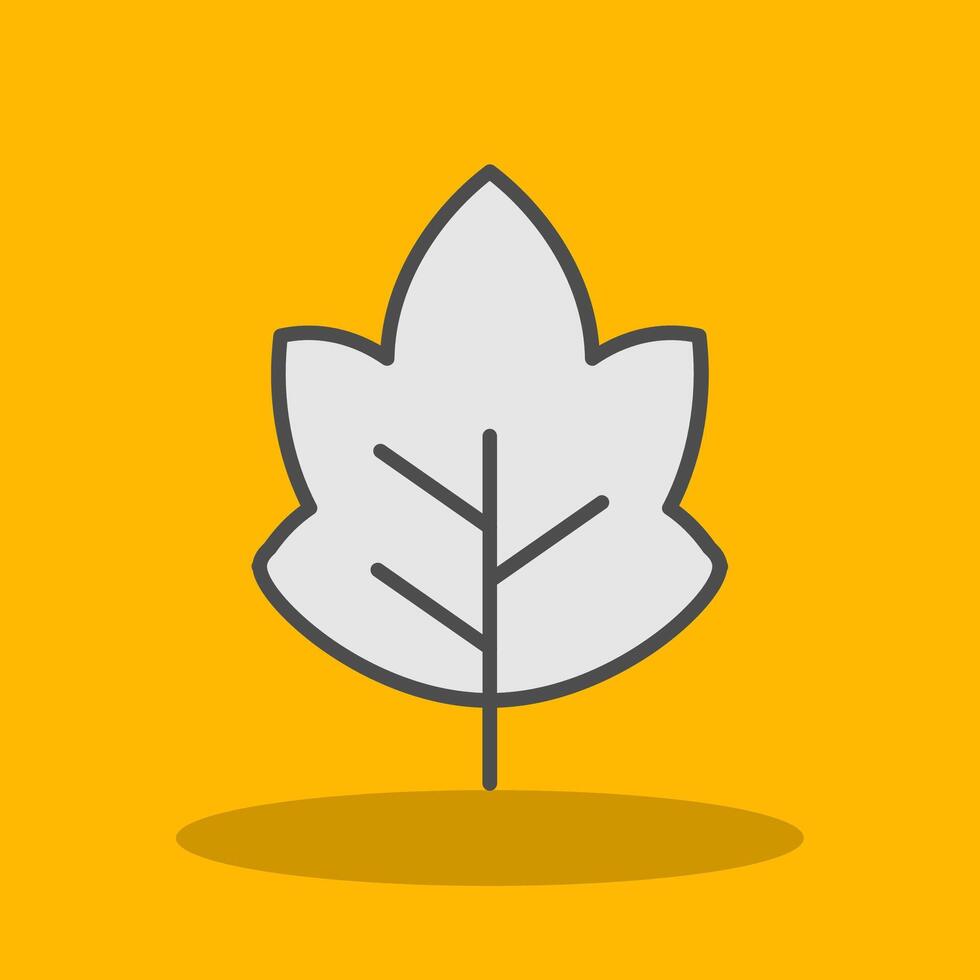 Leaf Filled Shadow Icon vector