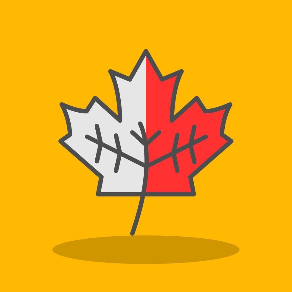 Leaf Filled Shadow Icon vector