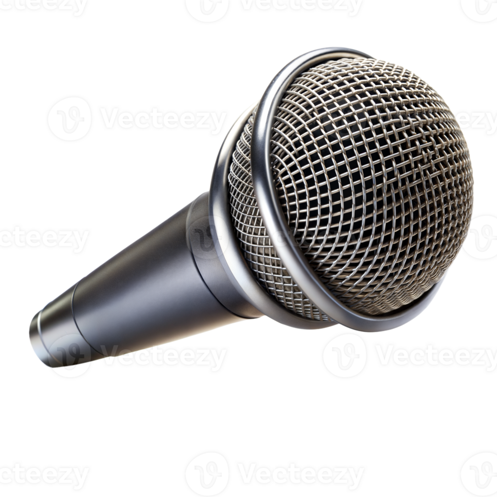 Professional dynamic microphone on a transparent background png