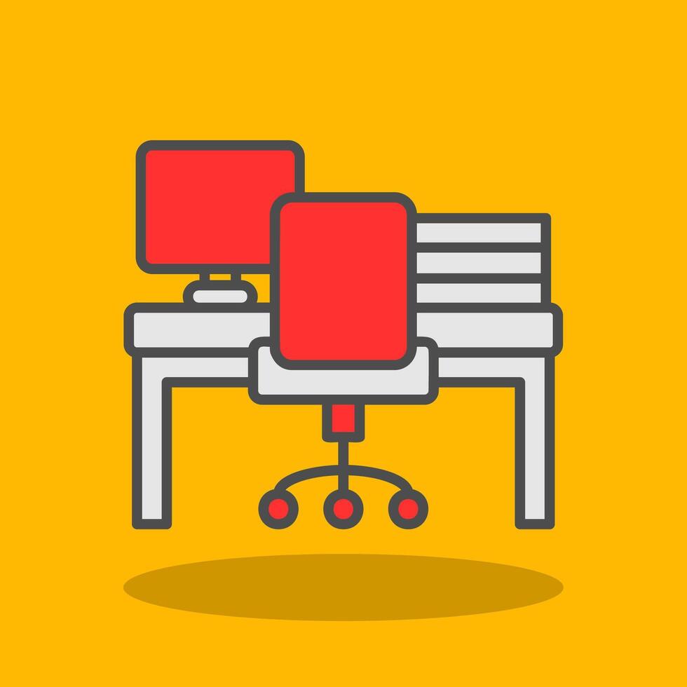 Workspace Filled Shadow Icon vector