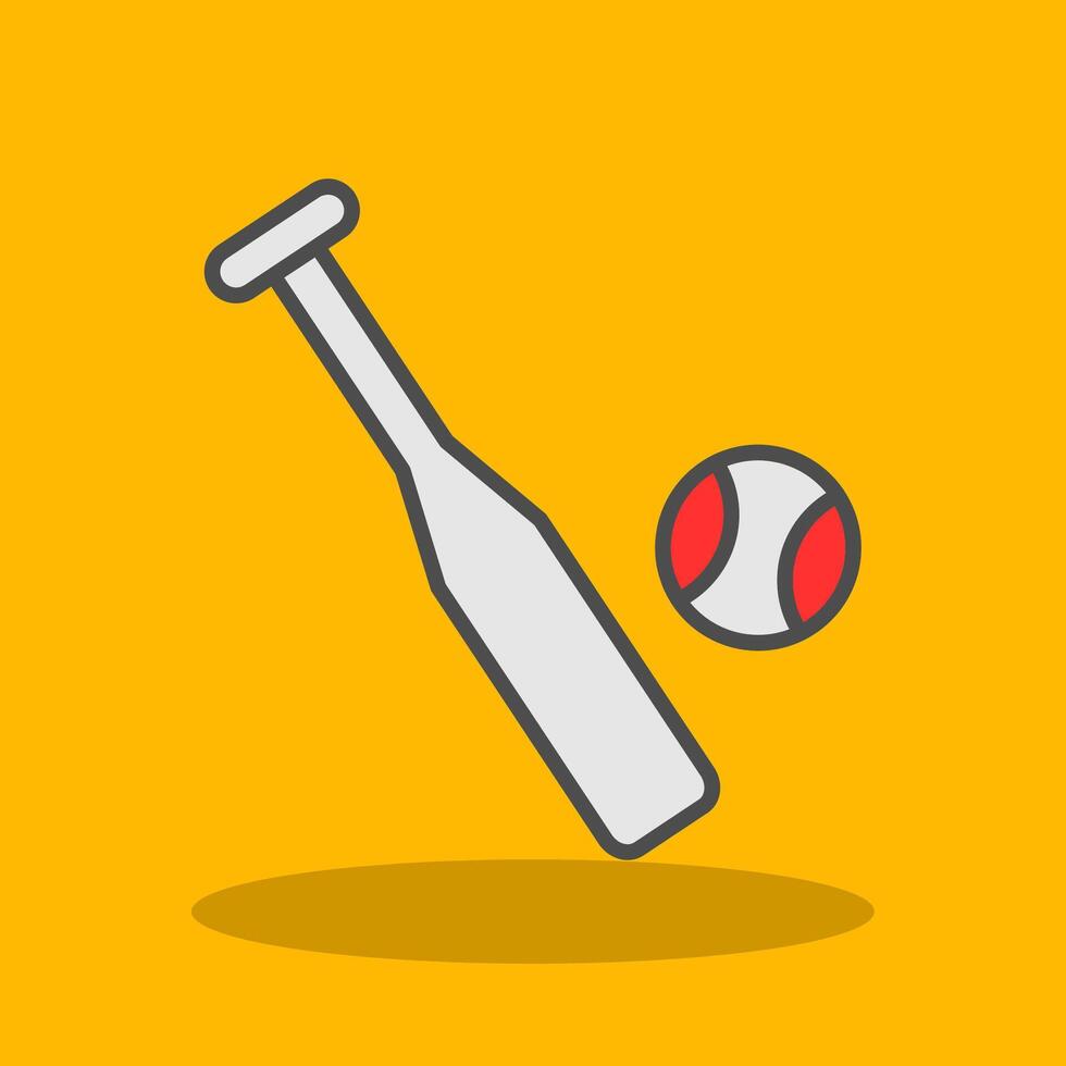 Baseball Filled Shadow Icon vector