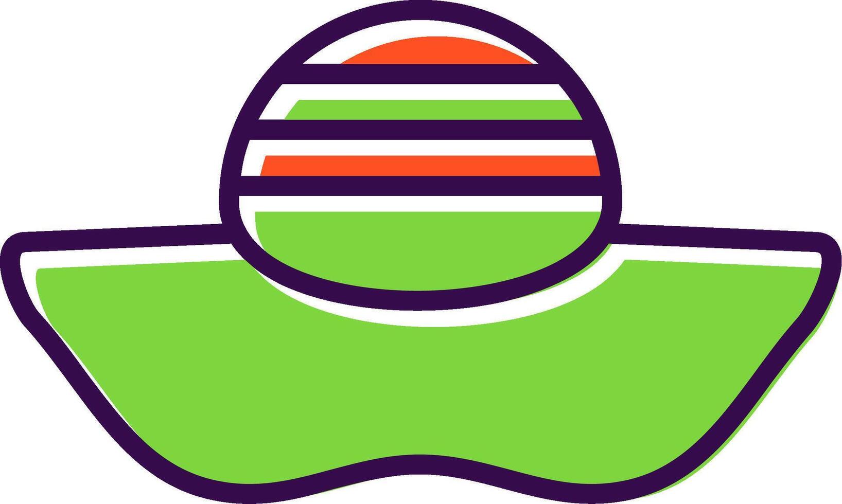 Sun Hat filled Design Icon vector
