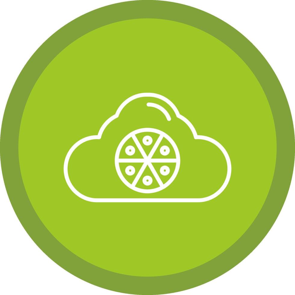 Cloud Line Multi Circle Icon vector