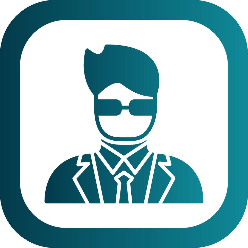 Bodyguard Glyph Gradient Corner Icon vector