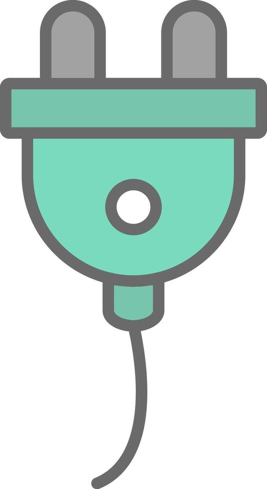 Wall Plug Line Filled Light Icon vector