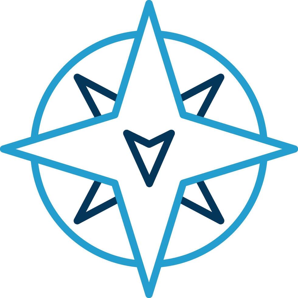 South Line Blue Two Color Icon vector