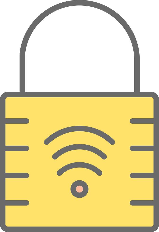 Padlock Line Filled Light Icon vector