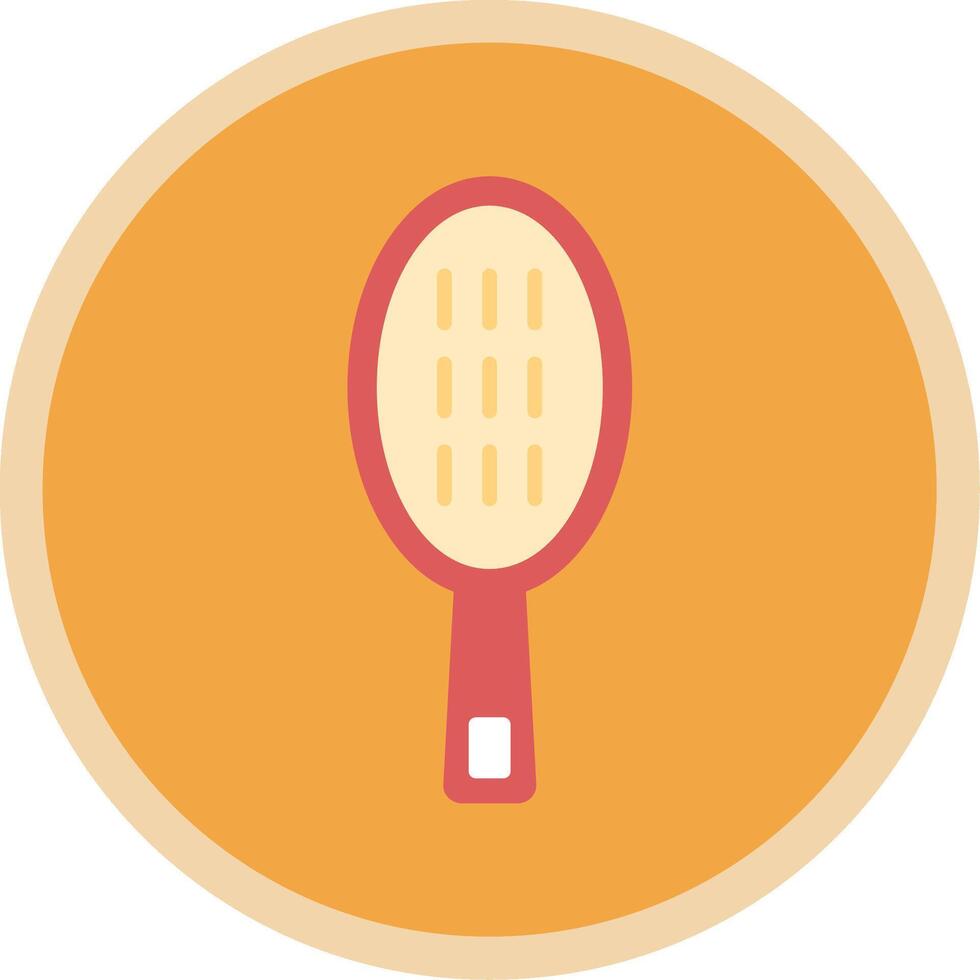 Hair Brush Flat Multi Circle Icon vector