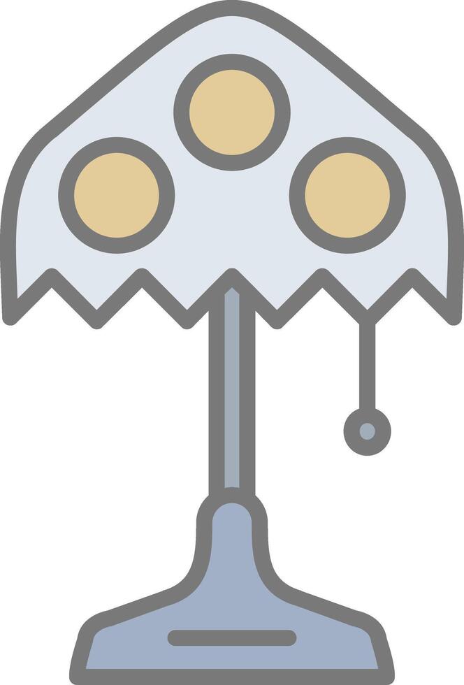 Lamp Line Filled Light Icon vector