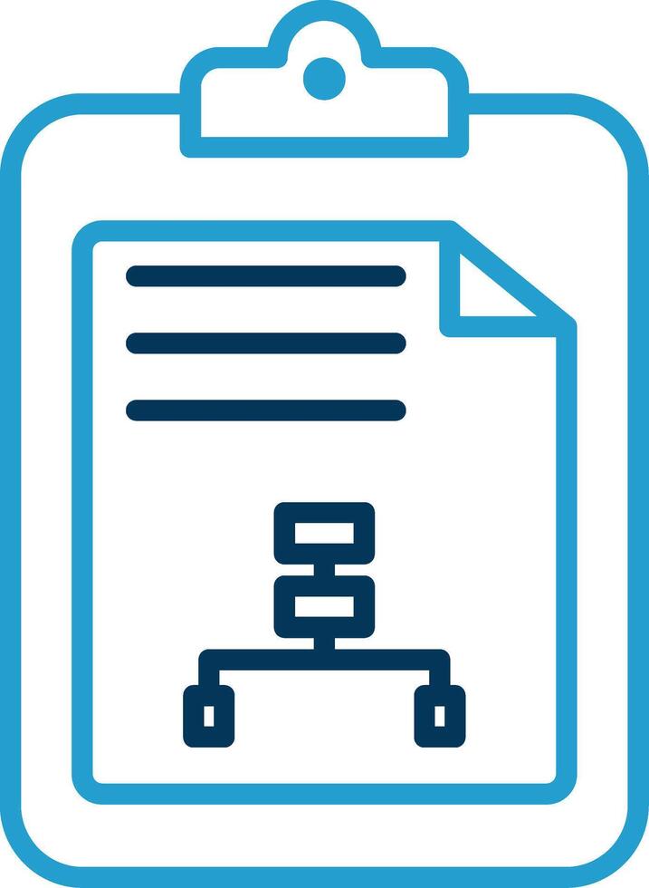 File Line Blue Two Color Icon vector