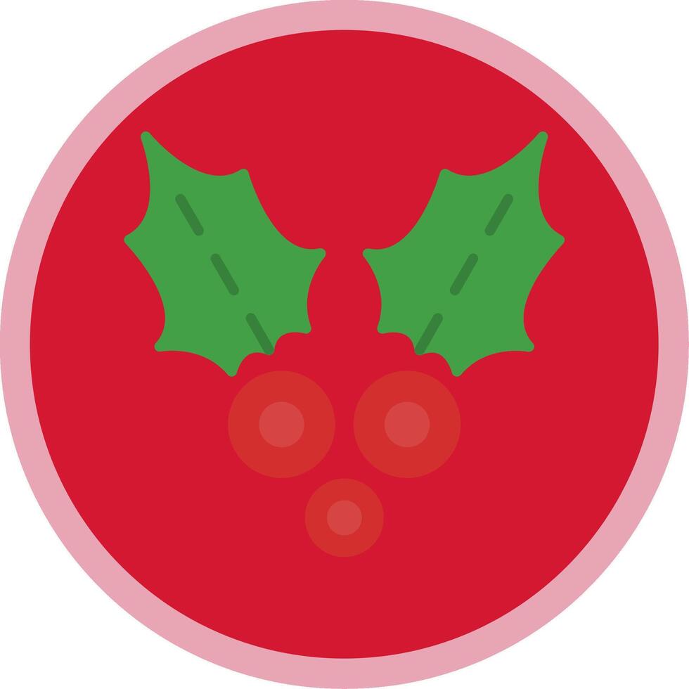 Holly Flat Multi Circle Icon vector