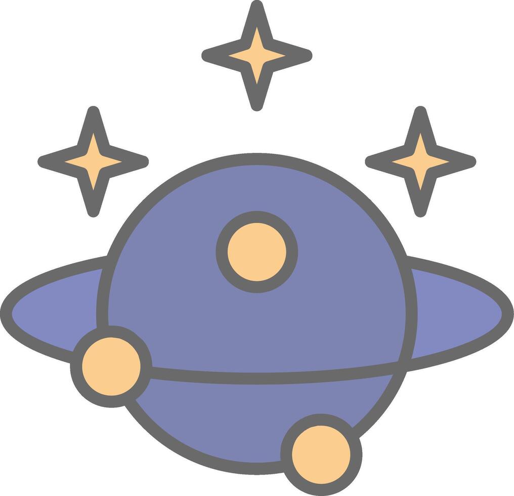 Astronomy Line Filled Light Icon vector