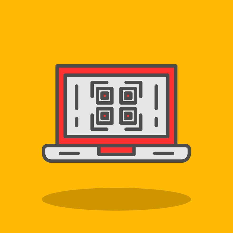 OnFilled Shadow Qr Code Filled Shadow Icon vector