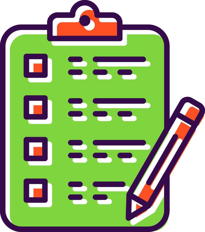 Writing filled Design Icon vector