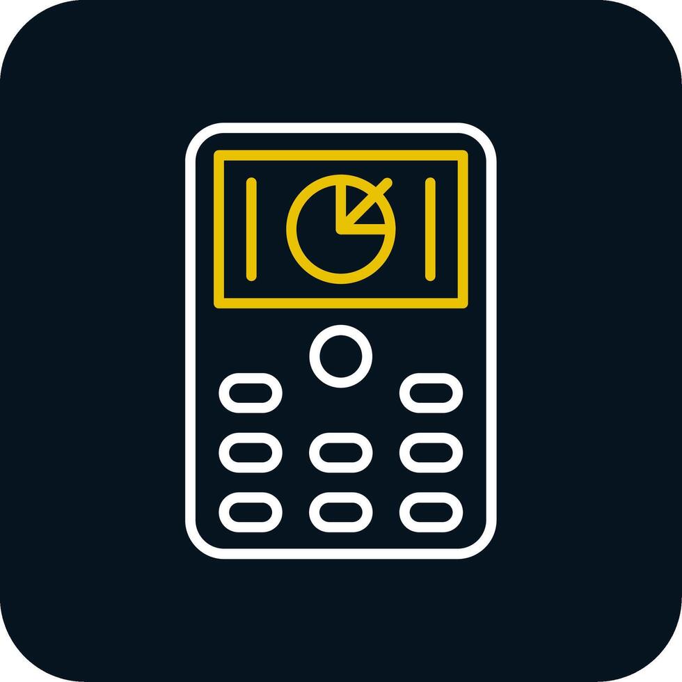 Device Line Red Circle Icon vector