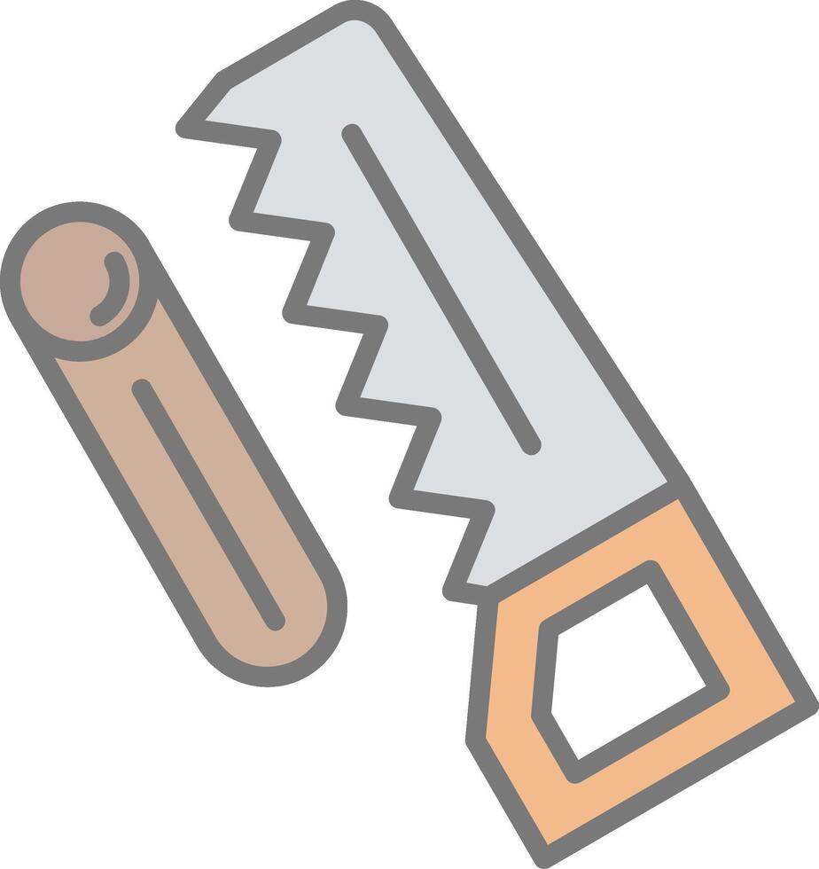 Woodworking Line Filled Light Icon vector
