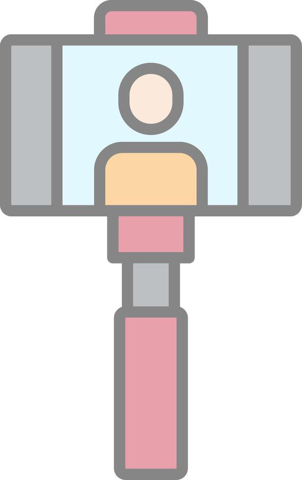 Selfies Line Filled Light Icon vector