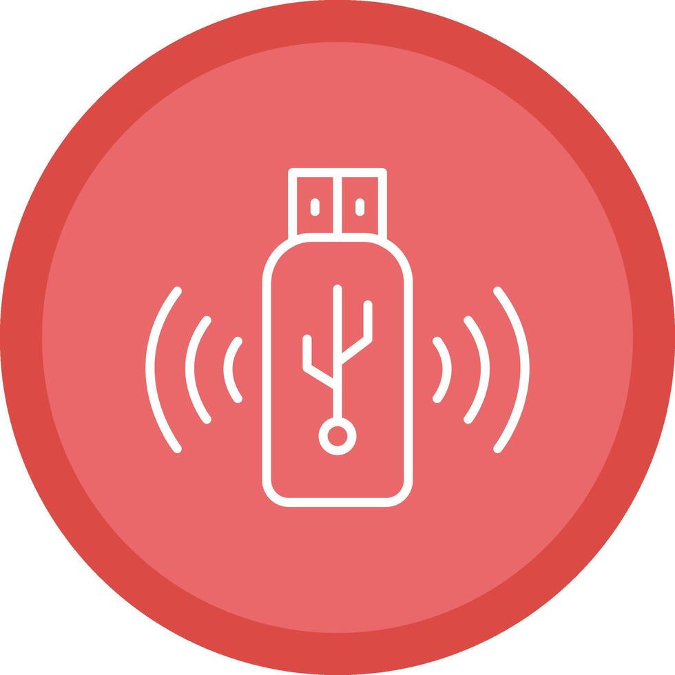 Usb Line Multi Circle Icon vector