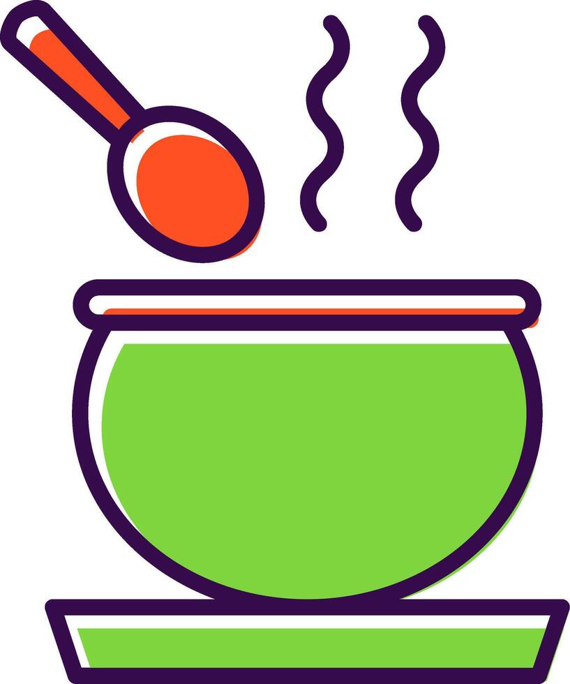 Soup filled Design Icon vector