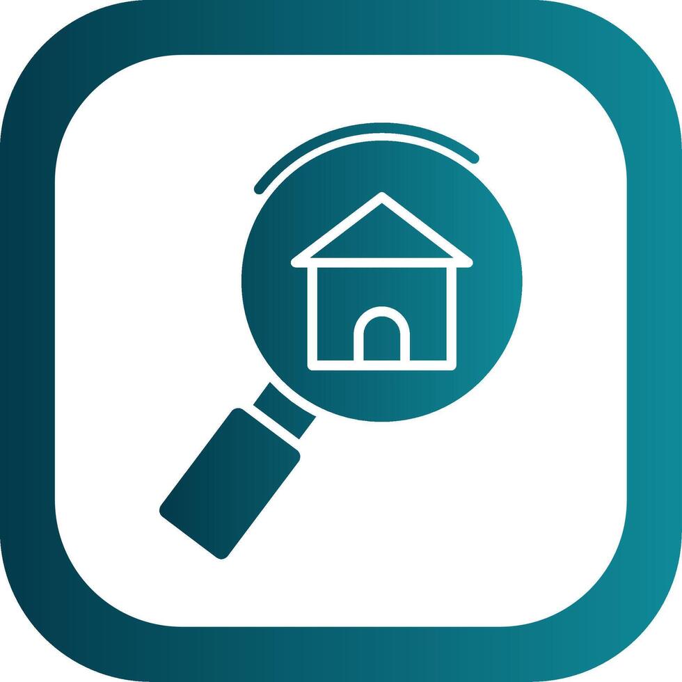 Search Home Glyph Gradient Corner Icon vector