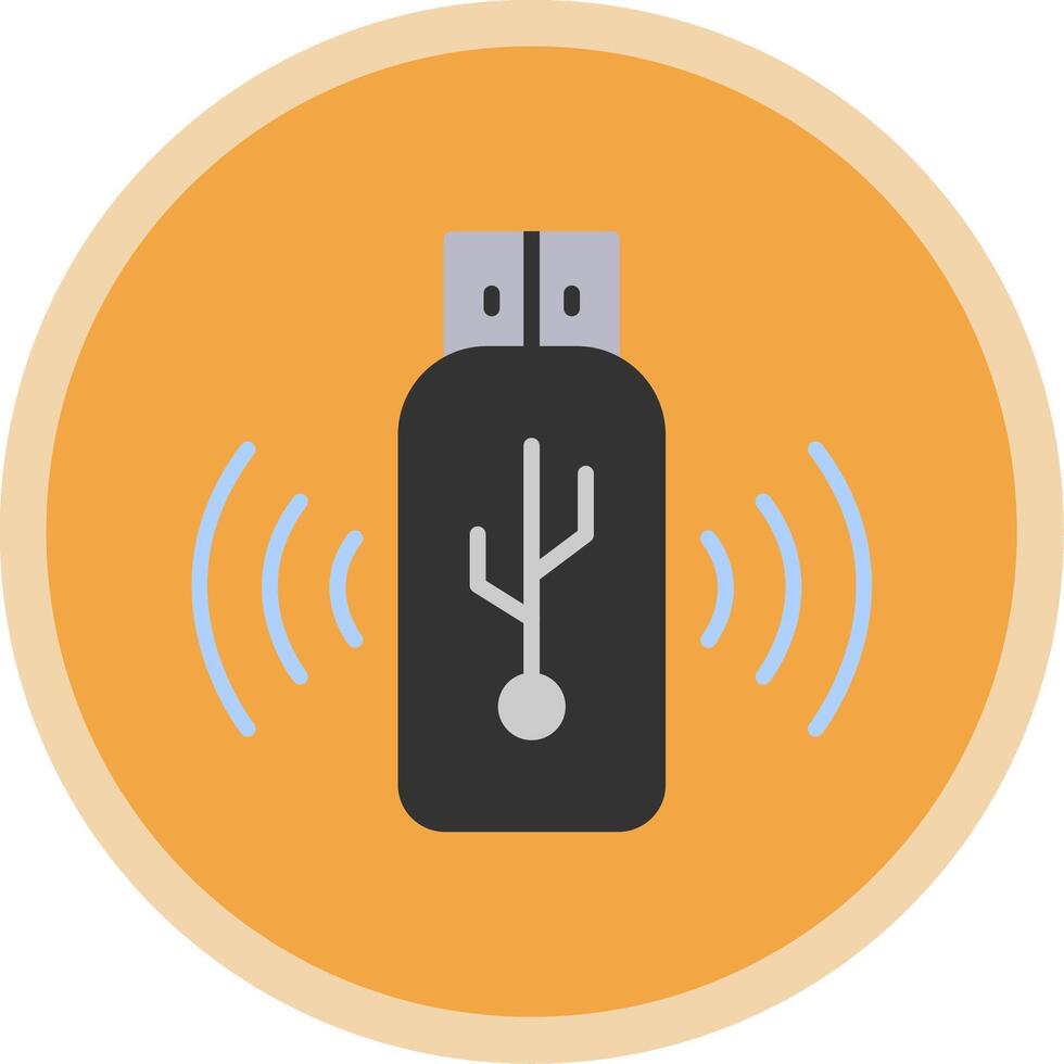 Usb Flat Multi Circle Icon vector