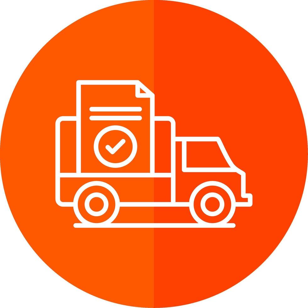 Proof Of Delivery Line Yellow White Icon vector