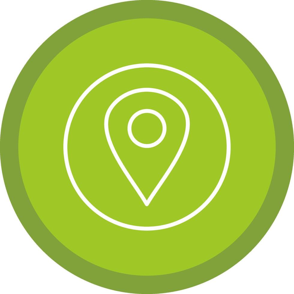 Location Line Multi Circle Icon vector