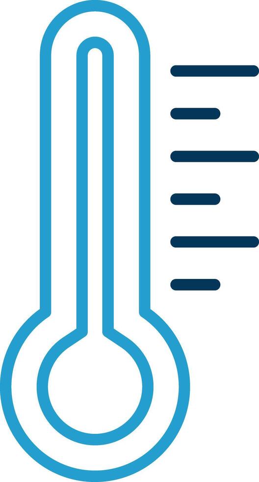 Thermometer Line Blue Two Color Icon vector
