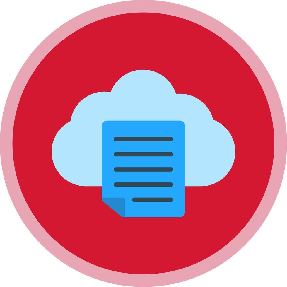 Cloud Flat Multi Circle Icon vector