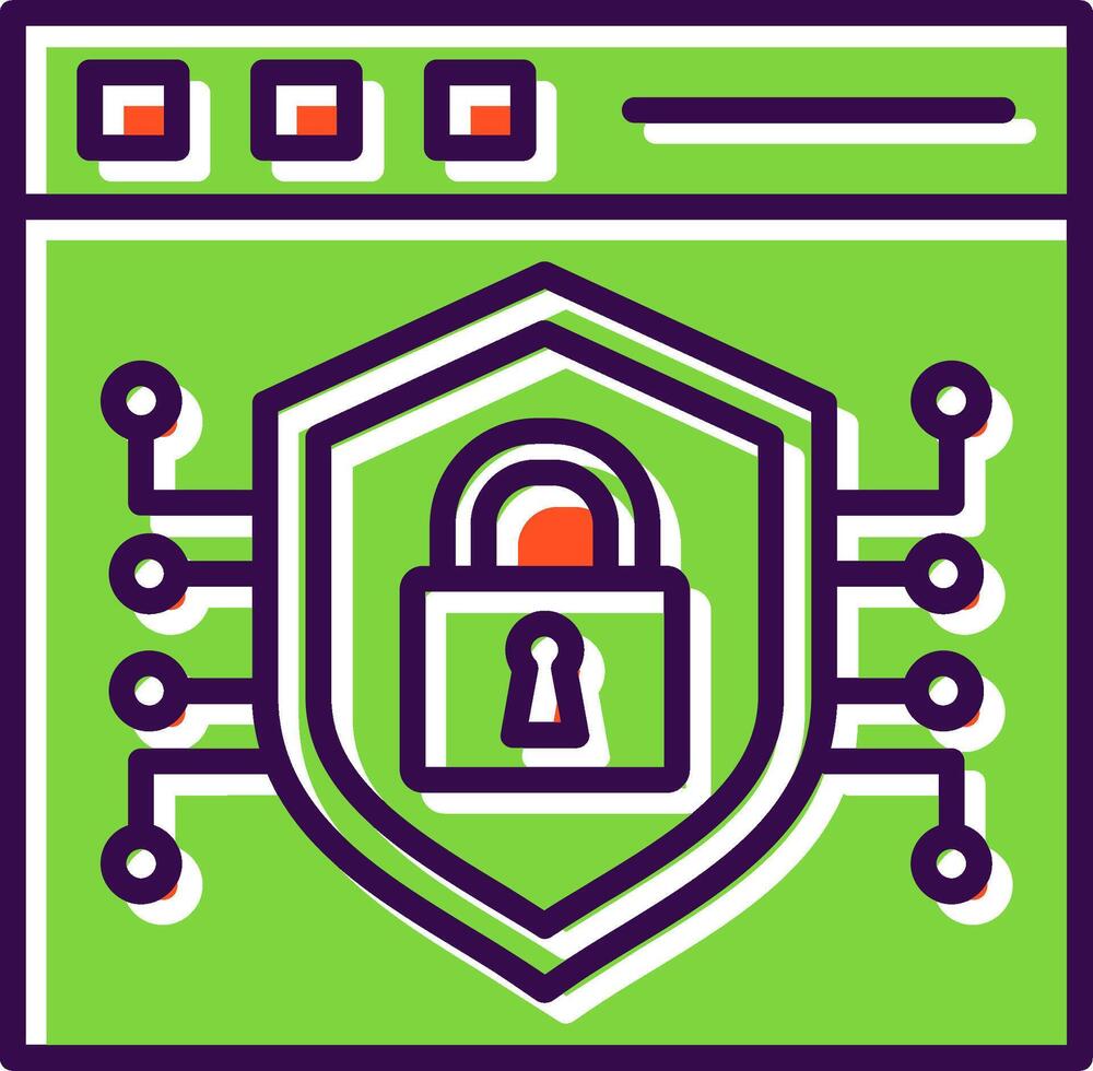 Secure Browser filled Design Icon vector