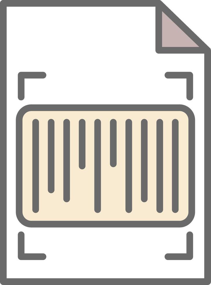 Barcode Line Filled Light Icon vector