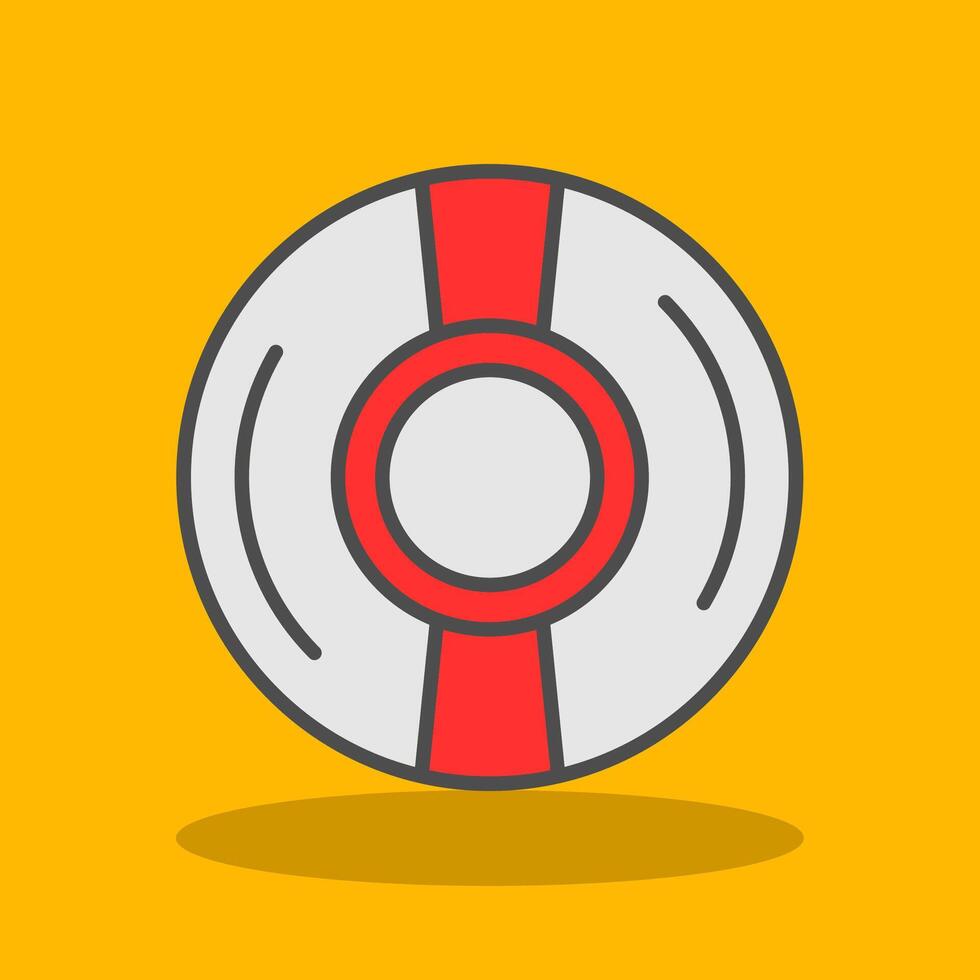 Cd Filled Shadow Icon vector