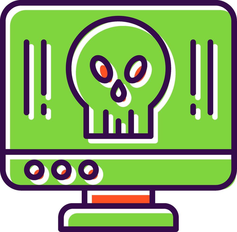 Computer filled Design Icon vector
