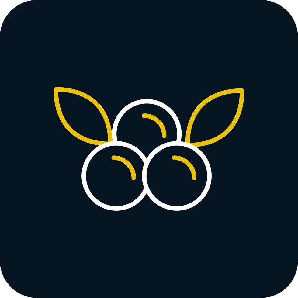 Cranberries Line Red Circle Icon vector