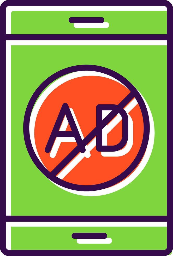 Ad Blocker filled Design Icon vector