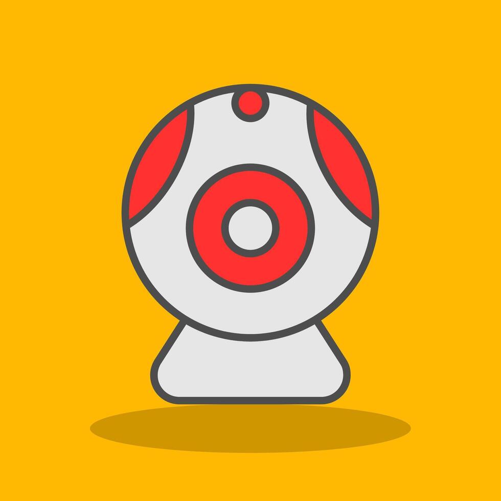 Web camera Filled Shadow Icon vector