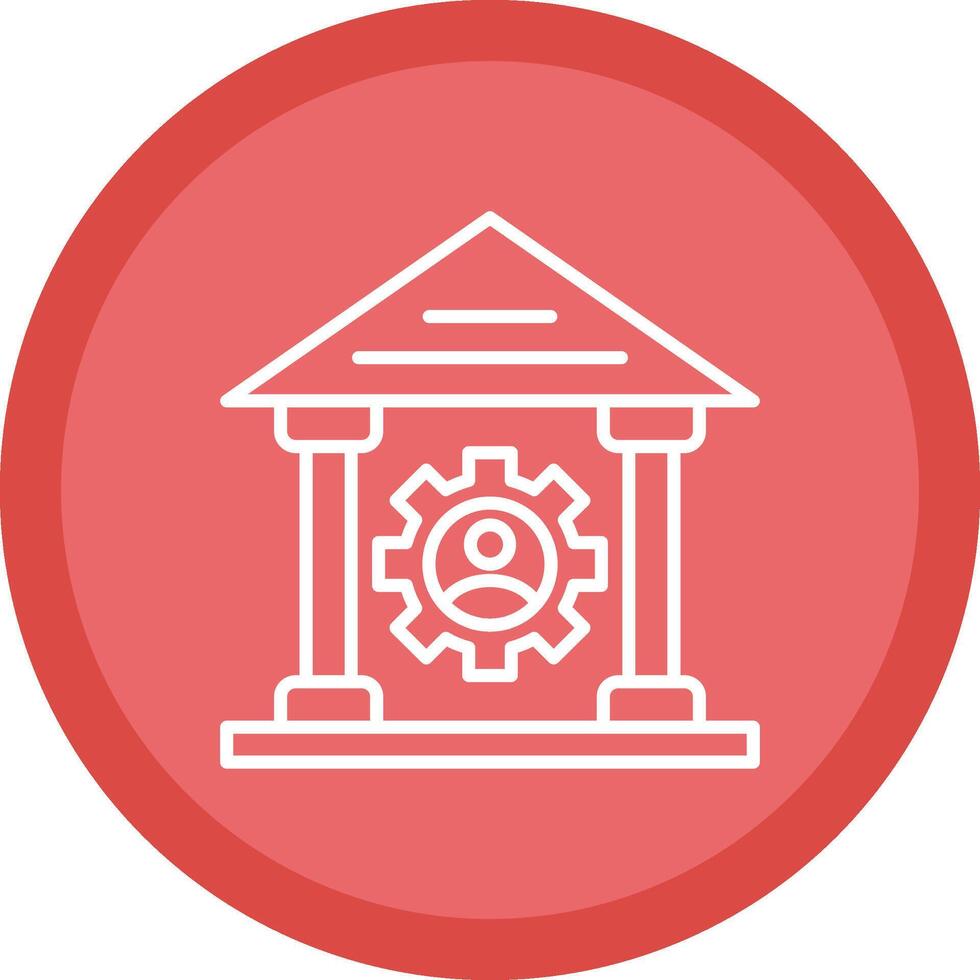 Saw Machine Line Multi Circle Icon vector