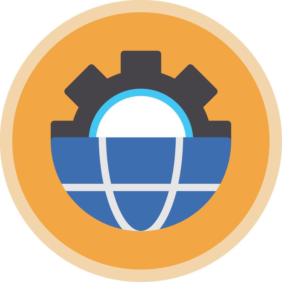 Water Supply Flat Multi Circle Icon vector