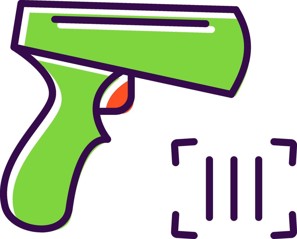 Barcode Scanner filled Design Icon vector