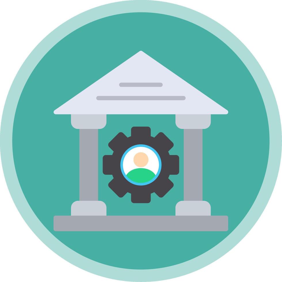 Saw Machine Flat Multi Circle Icon vector