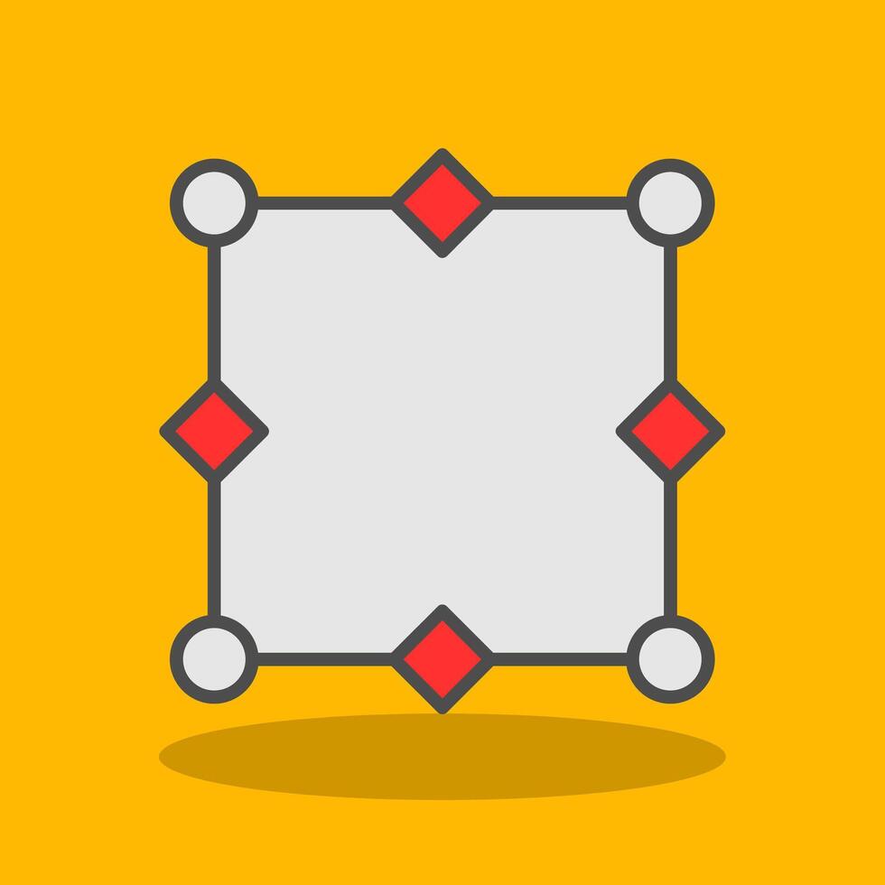Nodes Filled Shadow Icon vector